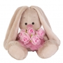 картинка Зайка Ми с букетом роз в сеточке (малыш) SidX-140 интернет-магазин Киндермир