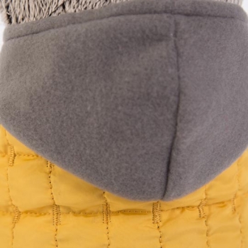 картинка Кот Басик в желтой жилетке с серым капюшоном интернет-магазин Киндермир