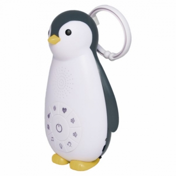картинка Беспроводная колонка+проигрыватель+ночник пингвинёнок Зои (ZOE) ZAZU (серый) интернет-магазин Киндермир
