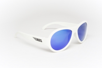 картинка С/з очки Aces Aviator Шаловливый белый (Wicked White). Синие линзы интернет-магазин Киндермир