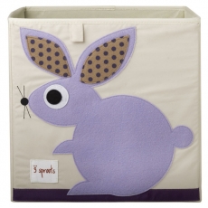 картинка Коробка для хранения 3 Sprouts Фиолетовый кролик интернет-магазин Киндермир