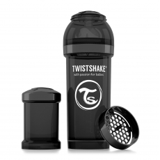 картинка Антиколиковая бутылочка Twistshake для кормления 260 мл. Чёрная (Superhero) интернет-магазин Мамам и Папам
