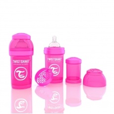 картинка Антиколиковая бутылочка Twistshake для кормления 180 мл. Розовая интернет-магазин Мамам и Папам