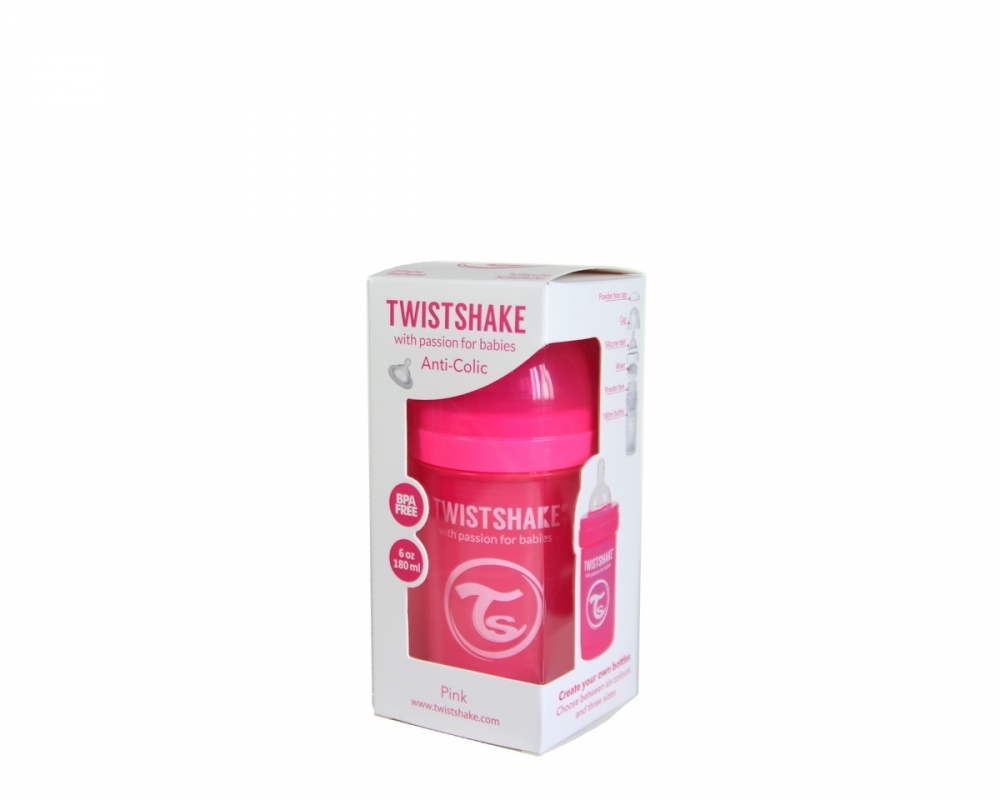 картинка Антиколиковая бутылочка Twistshake для кормления 180 мл. Синяя интернет-магазин Мамам и Папам